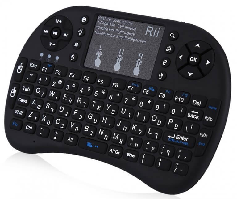 מקלדת מיני אלחוטית ומשטח מגע המקורית Riitek mini i8+ Bluetooth