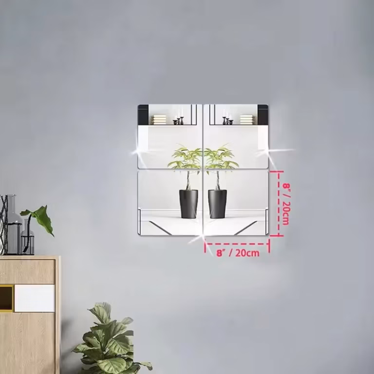 מדבקות מראה לעיצוב חדרי אמבט ואריחים בבית כמראה