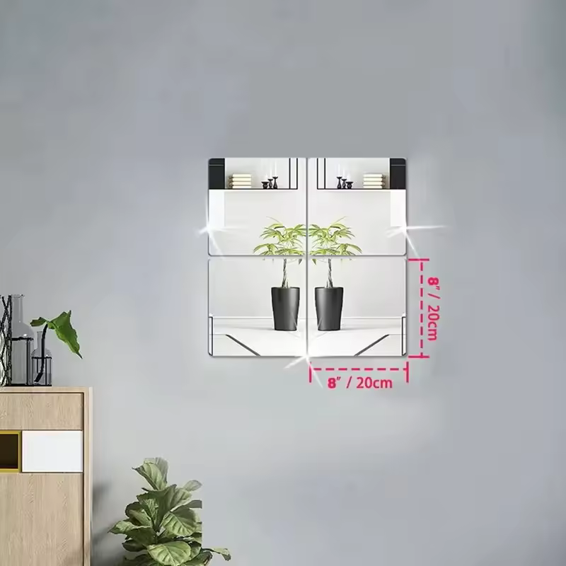 מדבקות מראה לעיצוב חדרי אמבט ואריחים בבית כמראה