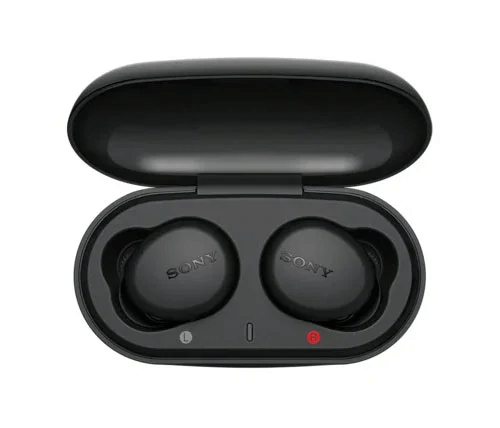 אוזניות אלחוטיות Sony WF XB700 Bluetooth עם מיקרופון בצבע שחור הכוללות כיסוי טעינה אחריות היבואן הרשמי